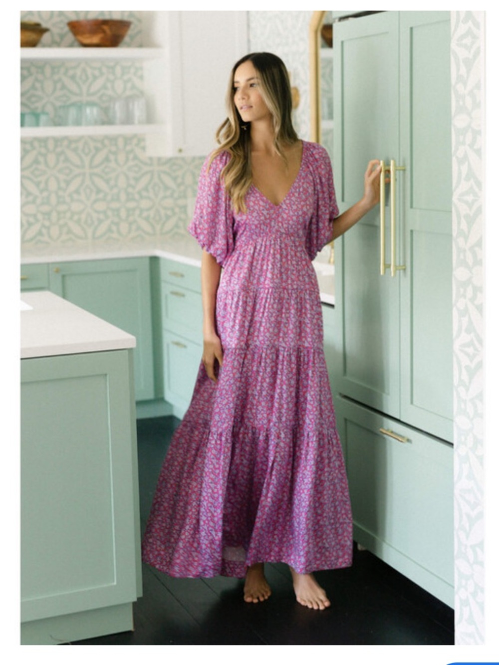 OMIKA Ila Maxi, Felice Orchid Maxi Dress Open Back Beaded Tassel